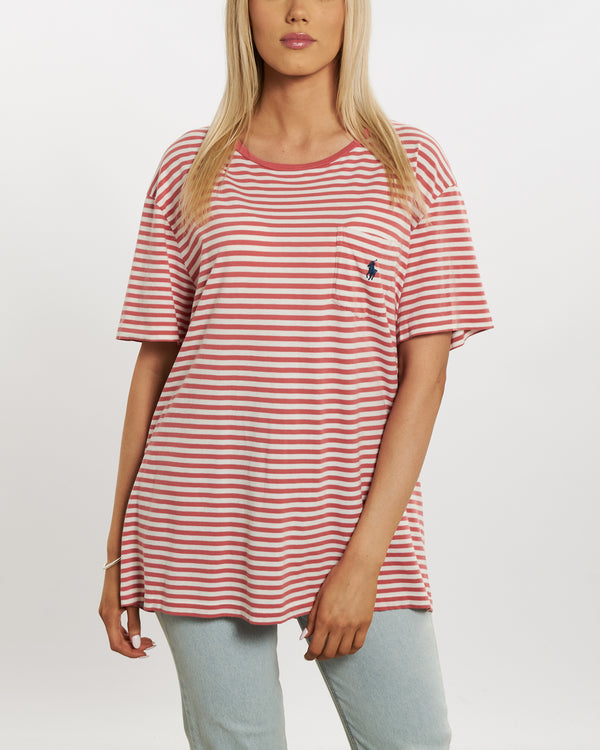 Vintage 90s Polo Ralph Lauren Striped Tee <br>M , The Real Deal , newtown, sydney, australia, thrift store, opshop, preloved, secondhand, sustainable, retro, antique, 70s, 80s, 90s, 2000s, 00s, fashion, clothing, streetwear, trendy, garment, style, boutique, store, shop, archive, sale, cheap, best, top