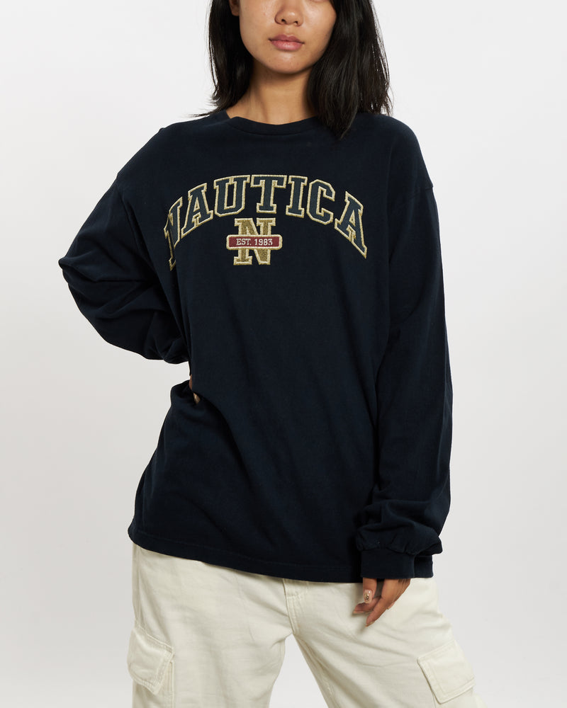 Vintage Nautica Long Sleeve Tee <br>M , The Real Deal , newtown, sydney, australia, thrift store, opshop, preloved, secondhand, sustainable, retro, antique, 70s, 80s, 90s, 2000s, 00s, fashion, clothing, streetwear, trendy, garment, style, boutique, store, shop, archive, sale, cheap, best, top