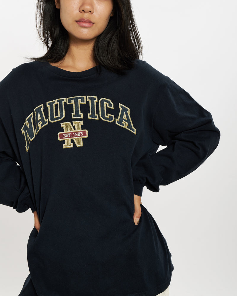 Vintage Nautica Long Sleeve Tee <br>M , The Real Deal , newtown, sydney, australia, thrift store, opshop, preloved, secondhand, sustainable, retro, antique, 70s, 80s, 90s, 2000s, 00s, fashion, clothing, streetwear, trendy, garment, style, boutique, store, shop, archive, sale, cheap, best, top