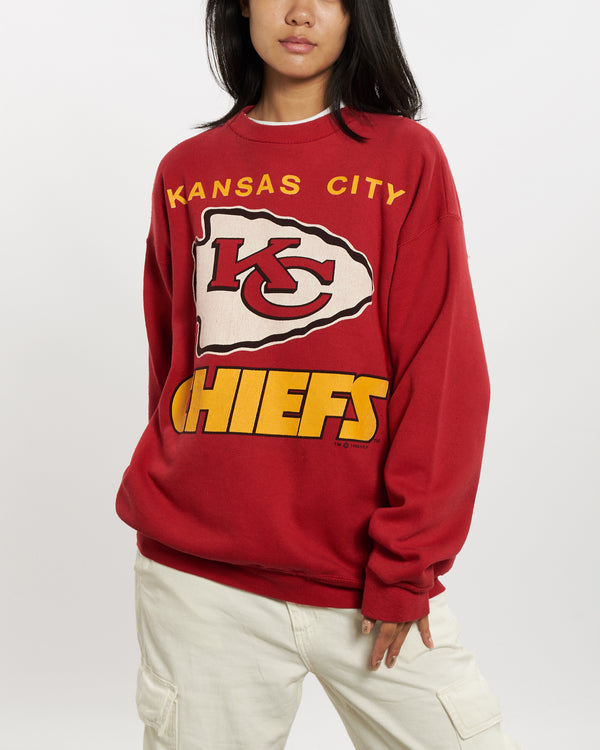 Vintage 1992 NFL Kansas City Chiefs Sweatshirt <br>L , The Real Deal , newtown, sydney, australia, thrift store, opshop, preloved, secondhand, sustainable, retro, antique, 70s, 80s, 90s, 2000s, 00s, fashion, clothing, streetwear, trendy, garment, style, boutique, store, shop, archive, sale, cheap, best, top