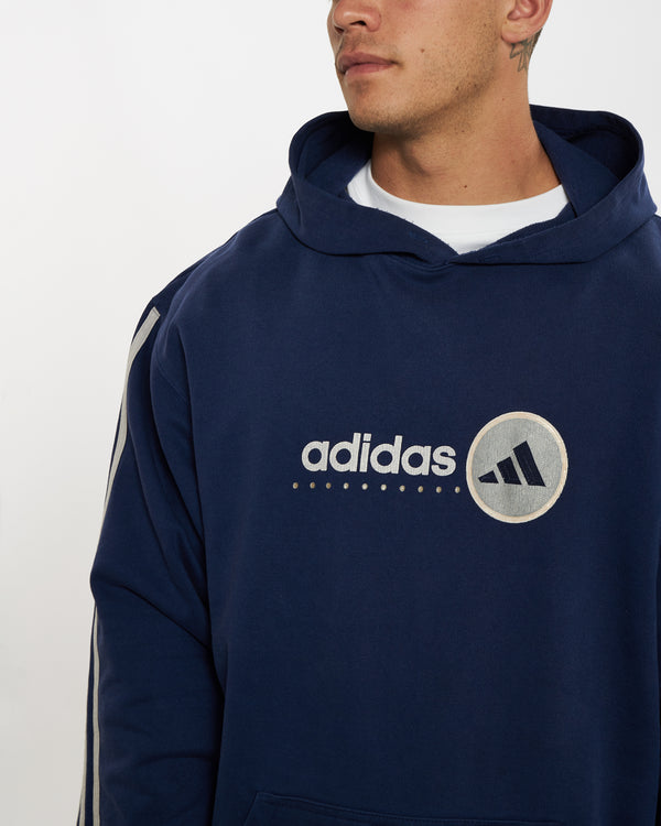 90s Adidas Hooded Sweatshirt <br>XL