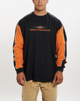 Vintage Harley Davidson Long Sleeve Tee <br>XL , The Real Deal , newtown, sydney, australia, thrift store, opshop, preloved, secondhand, sustainable, retro, antique, 70s, 80s, 90s, 2000s, 00s, fashion, clothing, streetwear, trendy, garment, style, boutique, store, shop, archive, sale, cheap, best, top