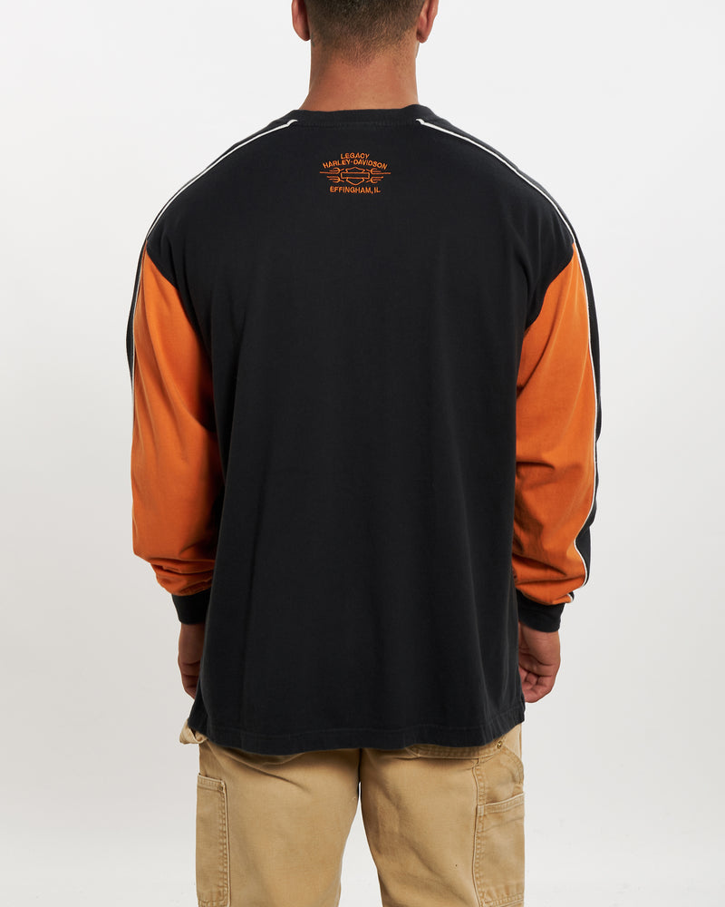 Vintage Harley Davidson Long Sleeve Tee <br>XL , The Real Deal , newtown, sydney, australia, thrift store, opshop, preloved, secondhand, sustainable, retro, antique, 70s, 80s, 90s, 2000s, 00s, fashion, clothing, streetwear, trendy, garment, style, boutique, store, shop, archive, sale, cheap, best, top