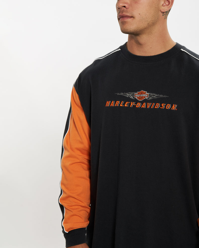 Vintage Harley Davidson Long Sleeve Tee <br>XL , The Real Deal , newtown, sydney, australia, thrift store, opshop, preloved, secondhand, sustainable, retro, antique, 70s, 80s, 90s, 2000s, 00s, fashion, clothing, streetwear, trendy, garment, style, boutique, store, shop, archive, sale, cheap, best, top