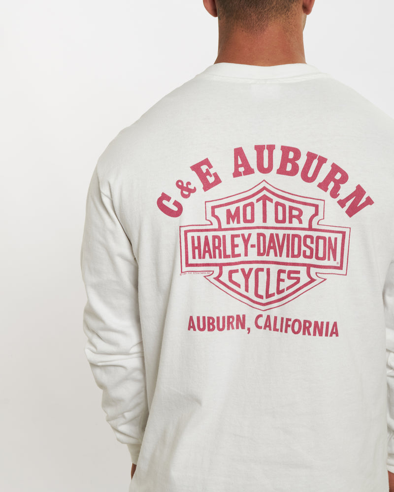 Vintage 1991 Harley Davidson Long Sleeve Tee <br>XL , The Real Deal , newtown, sydney, australia, thrift store, opshop, preloved, secondhand, sustainable, retro, antique, 70s, 80s, 90s, 2000s, 00s, fashion, clothing, streetwear, trendy, garment, style, boutique, store, shop, archive, sale, cheap, best, top