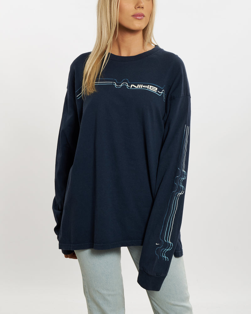 Vintage Nike Long Sleeve Tee <br>M , The Real Deal , newtown, sydney, australia, thrift store, opshop, preloved, secondhand, sustainable, retro, antique, 70s, 80s, 90s, 2000s, 00s, fashion, clothing, streetwear, trendy, garment, style, boutique, store, shop, archive, sale, cheap, best, top
