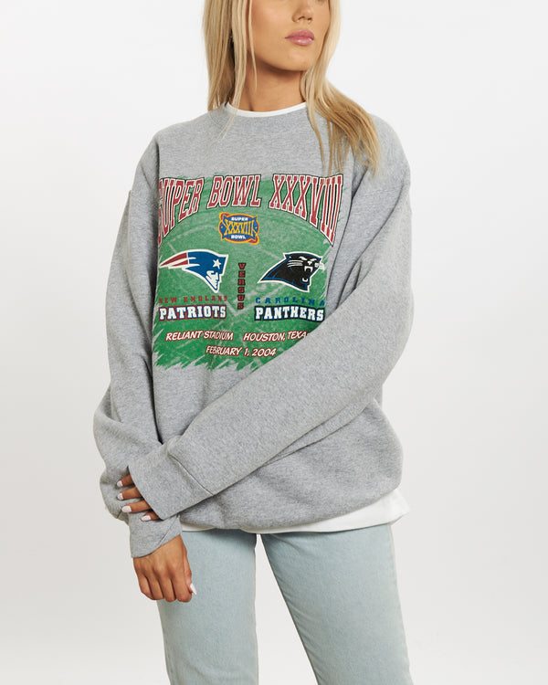 Vintage NFL Super Bowl 'Patriots v Panthers' Sweatshirt <br>M