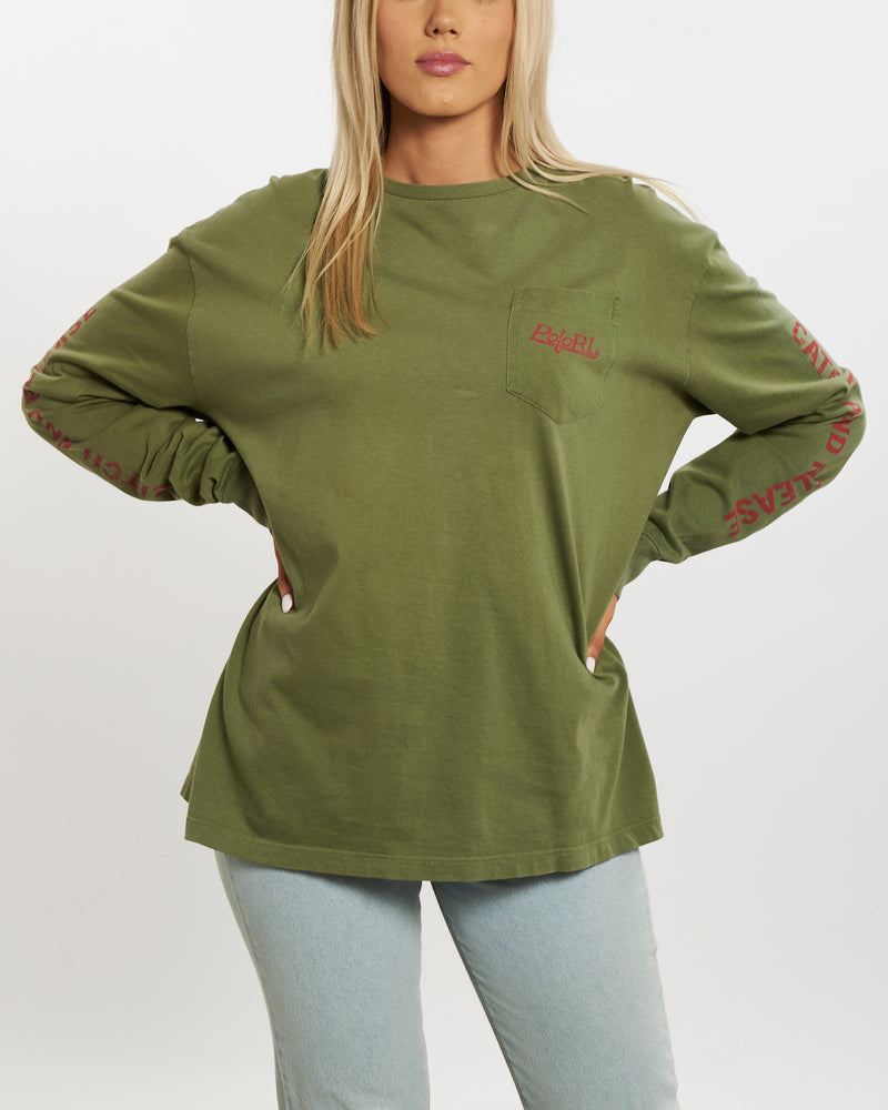 Vintage 90s Polo Ralph Lauren Long Sleeve Tee <br>L , The Real Deal , newtown, sydney, australia, thrift store, opshop, preloved, secondhand, sustainable, retro, antique, 70s, 80s, 90s, 2000s, 00s, fashion, clothing, streetwear, trendy, garment, style, boutique, store, shop, archive, sale, cheap, best, top