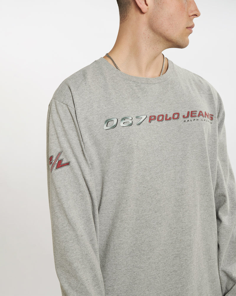 Vintage 90s Polo Ralph Lauren Polo Jeans Co. Long Sleeve Tee <br>L , The Real Deal , newtown, sydney, australia, thrift store, opshop, preloved, secondhand, sustainable, retro, antique, 70s, 80s, 90s, 2000s, 00s, fashion, clothing, streetwear, trendy, garment, style, boutique, store, shop, archive, sale, cheap, best, top