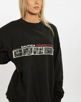 Vintage Nautica 'Competition' Long Sleeve Tee <br>M , The Real Deal , newtown, sydney, australia, thrift store, opshop, preloved, secondhand, sustainable, retro, antique, 70s, 80s, 90s, 2000s, 00s, fashion, clothing, streetwear, trendy, garment, style, boutique, store, shop, archive, sale, cheap, best, top