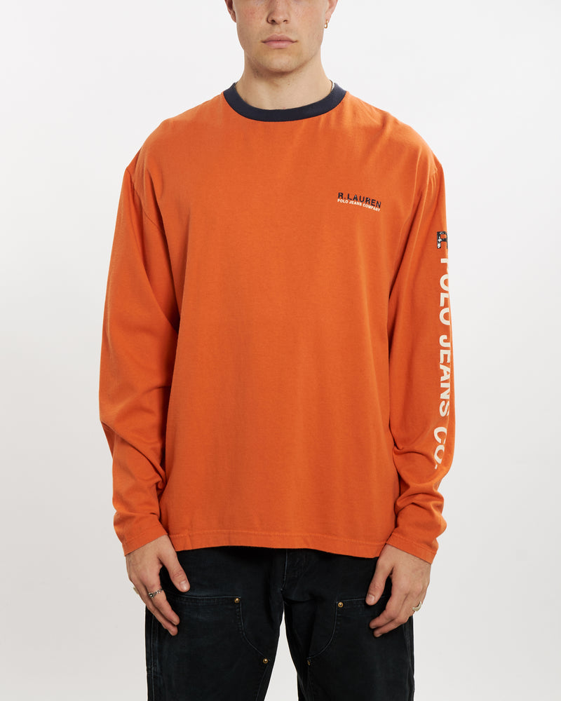 Vintage 90s Ralph Lauren Polo Jeans Co. Long Sleeve Tee <br>L , The Real Deal , newtown, sydney, australia, thrift store, opshop, preloved, secondhand, sustainable, retro, antique, 70s, 80s, 90s, 2000s, 00s, fashion, clothing, streetwear, trendy, garment, style, boutique, store, shop, archive, sale, cheap, best, top