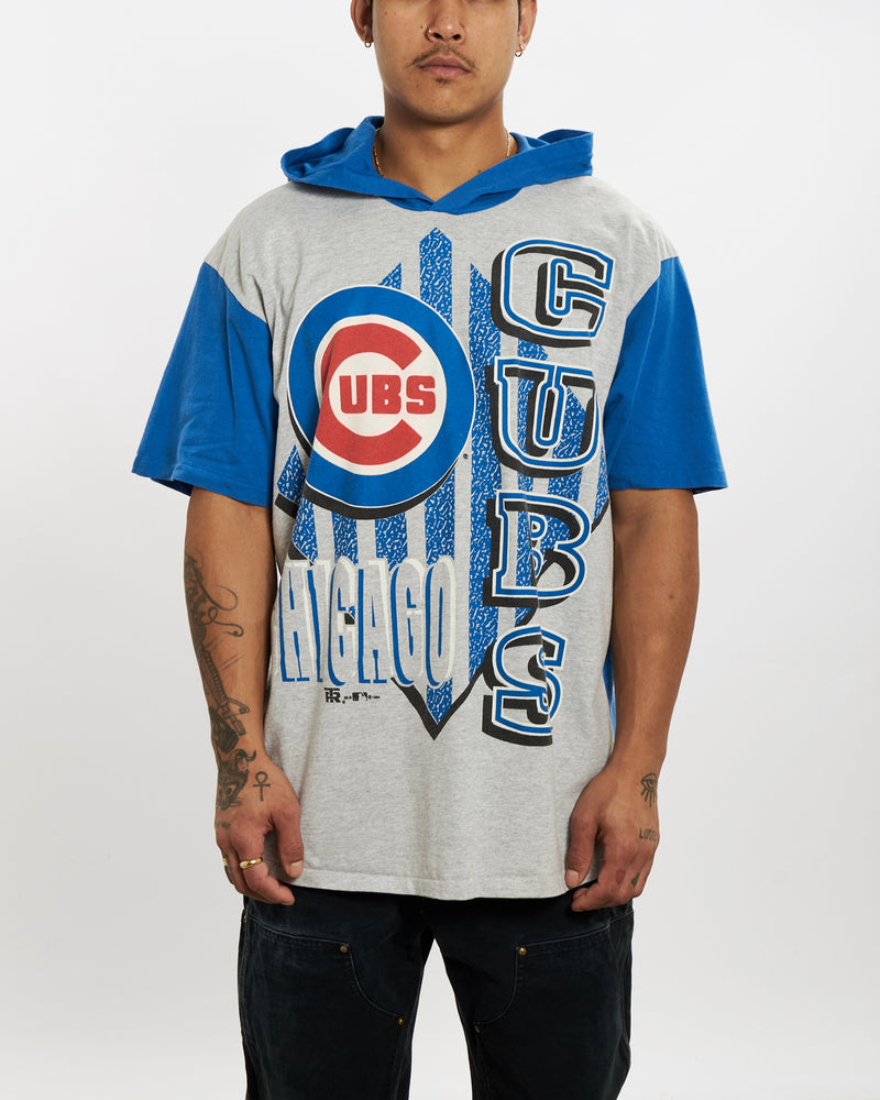 Vintage 1994 MLB Chicago Cubs Hooded Tee <br>XL , The Real Deal , newtown, sydney, australia, thrift store, opshop, preloved, secondhand, sustainable, retro, antique, 70s, 80s, 90s, 2000s, 00s, fashion, clothing, streetwear, trendy, garment, style, boutique, store, shop, archive, sale, cheap, best, top