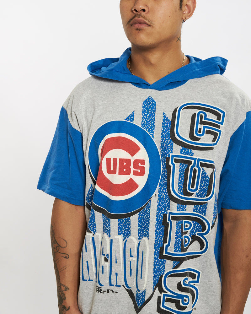 Vintage 1994 MLB Chicago Cubs Hooded Tee <br>XL , The Real Deal , newtown, sydney, australia, thrift store, opshop, preloved, secondhand, sustainable, retro, antique, 70s, 80s, 90s, 2000s, 00s, fashion, clothing, streetwear, trendy, garment, style, boutique, store, shop, archive, sale, cheap, best, top