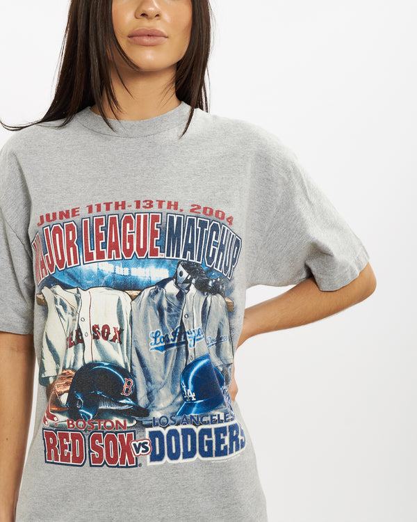 Vintage MLB Red Sox v Dodgers Tee <br>S