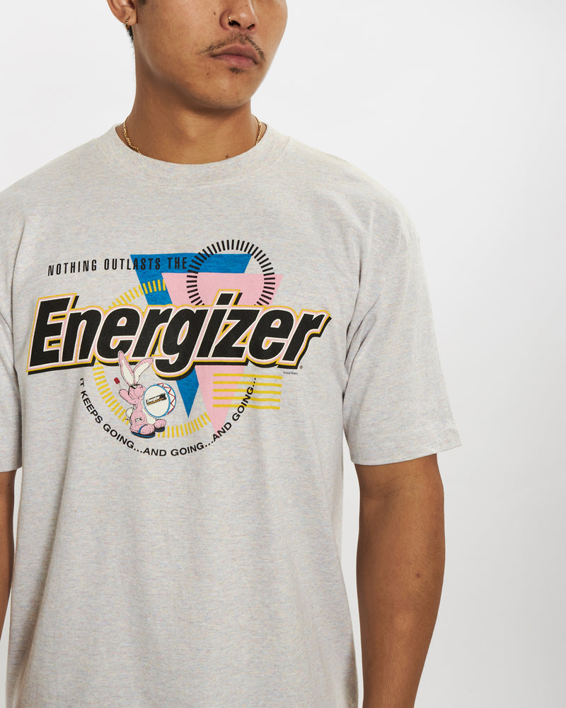 Vintage 90s Energizer Batteries Tee <br>XL , The Real Deal , newtown, sydney, australia, thrift store, opshop, preloved, secondhand, sustainable, retro, antique, 70s, 80s, 90s, 2000s, 00s, fashion, clothing, streetwear, trendy, garment, style, boutique, store, shop, archive, sale, cheap, best, top