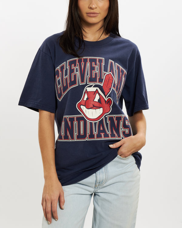 Vintage 1995 MLB Cleveland Indians Tee <br>S , The Real Deal , newtown, sydney, australia, thrift store, opshop, preloved, secondhand, sustainable, retro, antique, 70s, 80s, 90s, 2000s, 00s, fashion, clothing, streetwear, trendy, garment, style, boutique, store, shop, archive, sale, cheap, best, top
