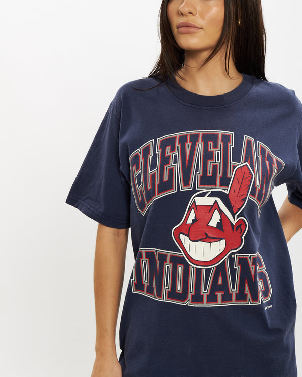 Vintage 1995 MLB Cleveland Indians Tee <br>S , The Real Deal , newtown, sydney, australia, thrift store, opshop, preloved, secondhand, sustainable, retro, antique, 70s, 80s, 90s, 2000s, 00s, fashion, clothing, streetwear, trendy, garment, style, boutique, store, shop, archive, sale, cheap, best, top