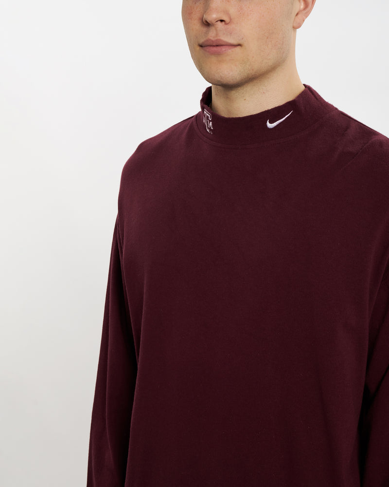 Vintage 90s Nike Texas A&M University Long Sleeve Tee <br>L , The Real Deal , newtown, sydney, australia, thrift store, opshop, preloved, secondhand, sustainable, retro, antique, 70s, 80s, 90s, 2000s, 00s, fashion, clothing, streetwear, trendy, garment, style, boutique, store, shop, archive, sale, cheap, best, top