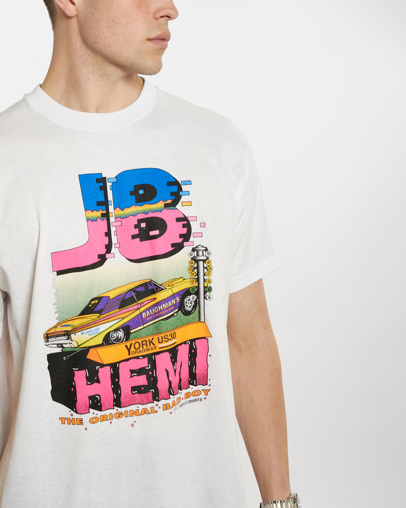 Vintage 1994 Drag Racing Tee <br>L , The Real Deal , newtown, sydney, australia, thrift store, opshop, preloved, secondhand, sustainable, retro, antique, 70s, 80s, 90s, 2000s, 00s, fashion, clothing, streetwear, trendy, garment, style, boutique, store, shop, archive, sale, cheap, best, top