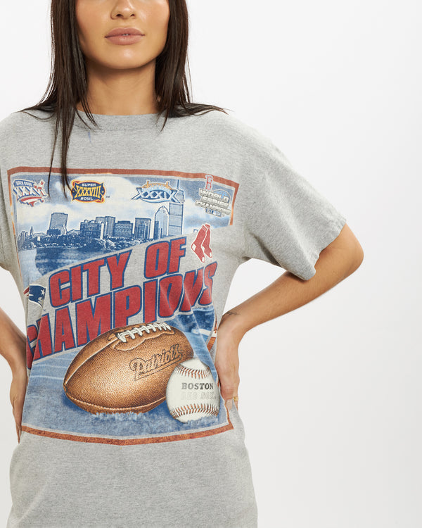 Vintage Patriots and Red Sox 'City of Champions' Tee <br>S