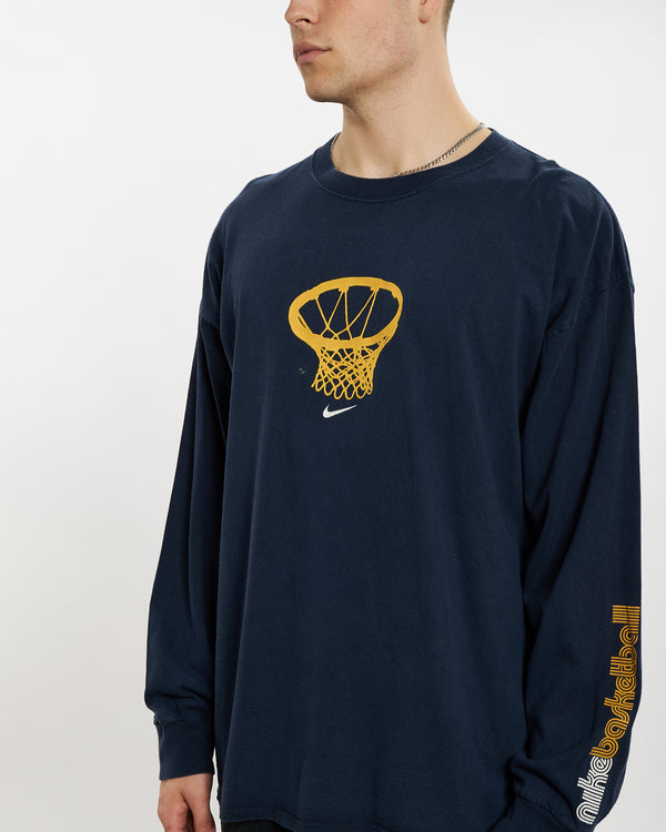 90s Nike Long 'Basketball' Sleeve Tee <br>L