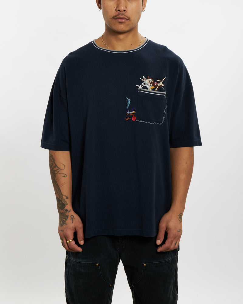 Vintage 90s Looney Tunes Pocket Tee <br>XXL , The Real Deal , newtown, sydney, australia, thrift store, opshop, preloved, secondhand, sustainable, retro, antique, 70s, 80s, 90s, 2000s, 00s, fashion, clothing, streetwear, trendy, garment, style, boutique, store, shop, archive, sale, cheap, best, top
