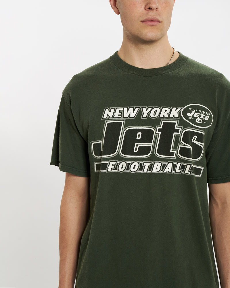 Vintage 90s NFL New York Jets Tee <br>L , The Real Deal , newtown, sydney, australia, thrift store, opshop, preloved, secondhand, sustainable, retro, antique, 70s, 80s, 90s, 2000s, 00s, fashion, clothing, streetwear, trendy, garment, style, boutique, store, shop, archive, sale, cheap, best, top