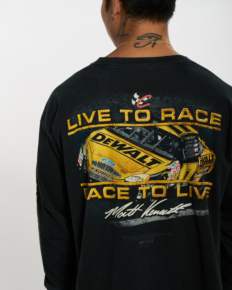 Vintage NASCAR Racing Long Sleeve Tee <br>XL , The Real Deal , newtown, sydney, australia, thrift store, opshop, preloved, secondhand, sustainable, retro, antique, 70s, 80s, 90s, 2000s, 00s, fashion, clothing, streetwear, trendy, garment, style, boutique, store, shop, archive, sale, cheap, best, top