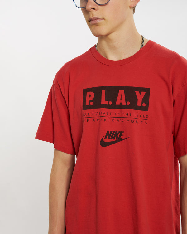 90s Nike 'Play' Tee <br>L