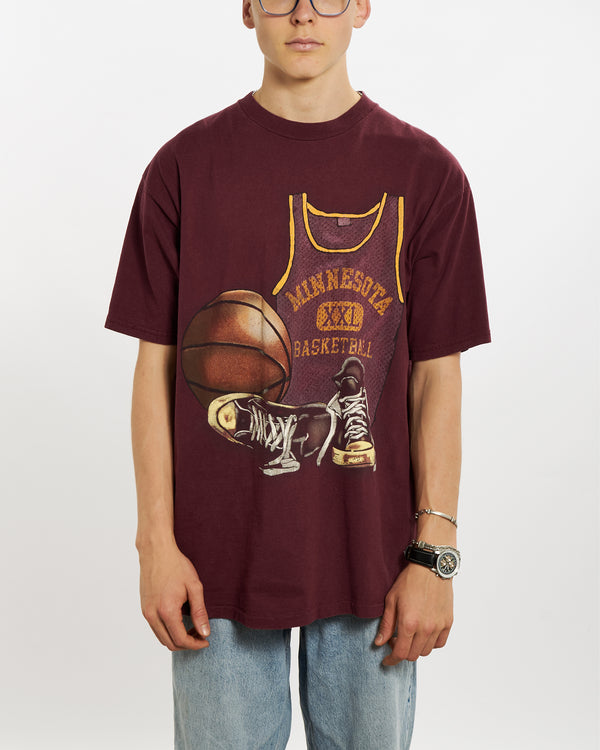 90s University Of Minnesota 'Basketball' Tee <br>L