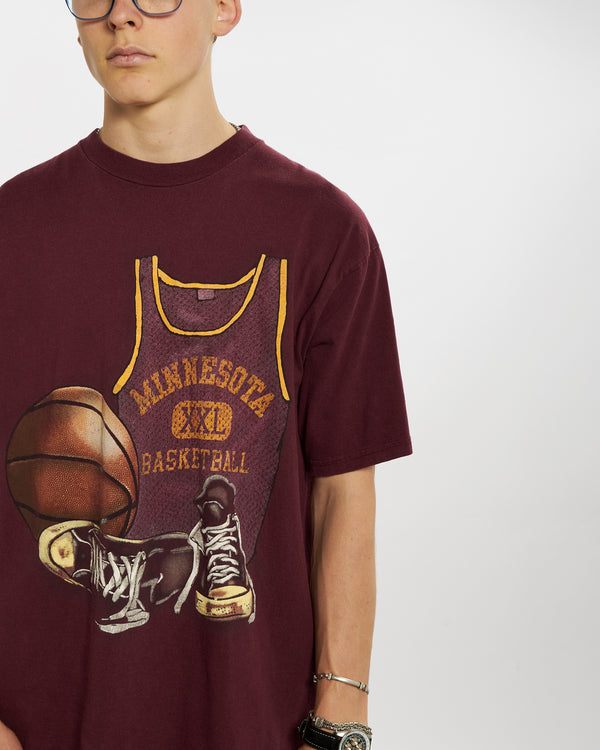 90s University Of Minnesota 'Basketball' Tee <br>L