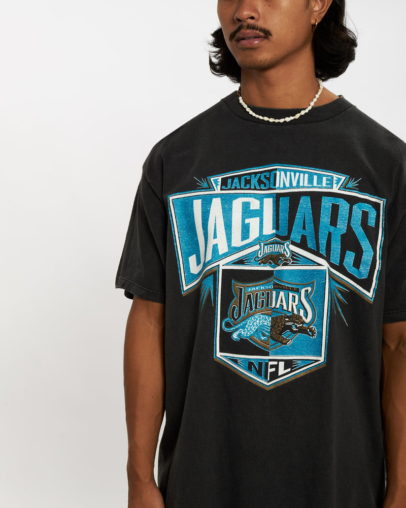 Vintage 90s NFL Jacksonville Jaguars Tee <br>L , The Real Deal , newtown, sydney, australia, thrift store, opshop, preloved, secondhand, sustainable, retro, antique, 70s, 80s, 90s, 2000s, 00s, fashion, clothing, streetwear, trendy, garment, style, boutique, store, shop, archive, sale, cheap, best, top