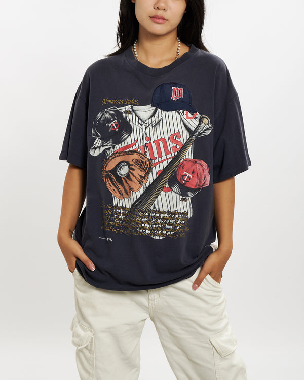 Vintage 90s MLB Minnesota Twins Tee <br>M , The Real Deal , newtown, sydney, australia, thrift store, opshop, preloved, secondhand, sustainable, retro, antique, 70s, 80s, 90s, 2000s, 00s, fashion, clothing, streetwear, trendy, garment, style, boutique, store, shop, archive, sale, cheap, best, top