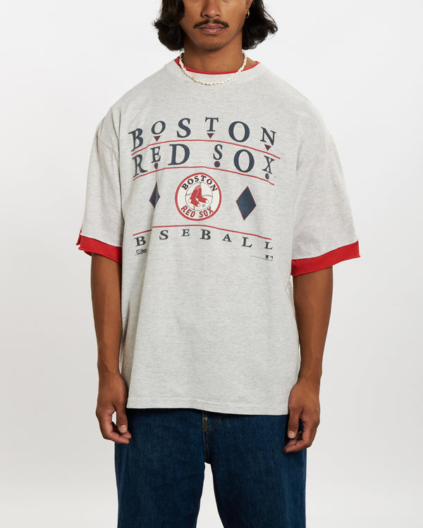 Vintage 1992 MLB Boston Red Sox Tee <br>L , The Real Deal , newtown, sydney, australia, thrift store, opshop, preloved, secondhand, sustainable, retro, antique, 70s, 80s, 90s, 2000s, 00s, fashion, clothing, streetwear, trendy, garment, style, boutique, store, shop, archive, sale, cheap, best, top