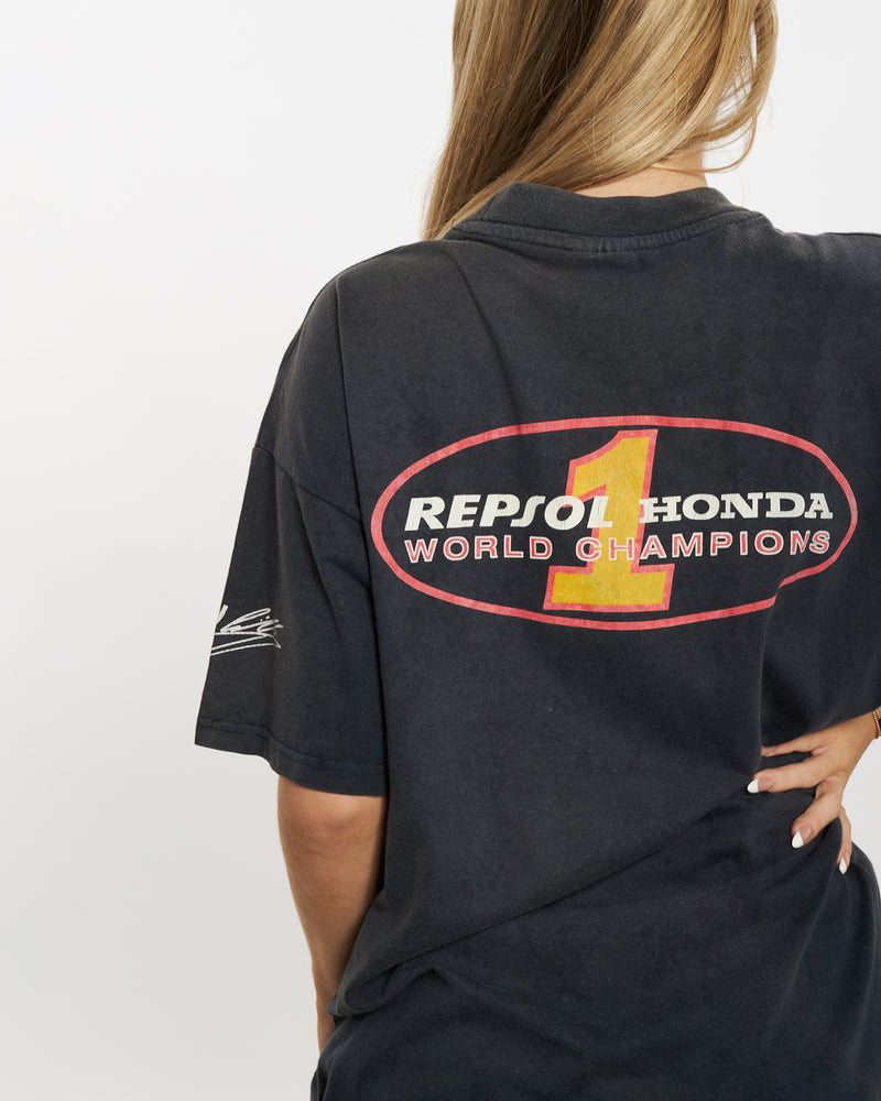 Vintage 90s Motorcycle World Championship Tee <br>M , The Real Deal , newtown, sydney, australia, thrift store, opshop, preloved, secondhand, sustainable, retro, antique, 70s, 80s, 90s, 2000s, 00s, fashion, clothing, streetwear, trendy, garment, style, boutique, store, shop, archive, sale, cheap, best, top