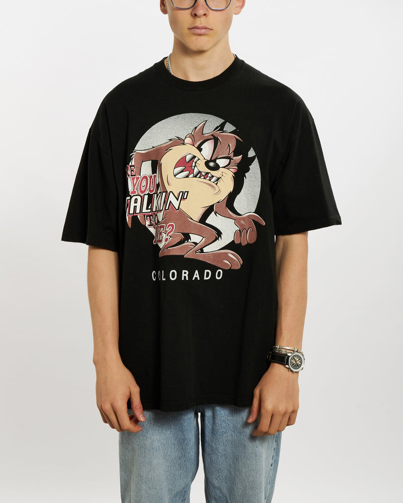 Vintage 1998 Looney Tunes 'Taz' Tee <br>L , The Real Deal , newtown, sydney, australia, thrift store, opshop, preloved, secondhand, sustainable, retro, antique, 70s, 80s, 90s, 2000s, 00s, fashion, clothing, streetwear, trendy, garment, style, boutique, store, shop, archive, sale, cheap, best, top