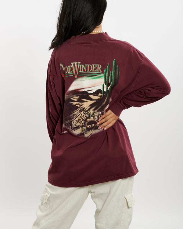 Vintage 90s Harley Davidson Long Sleeve Mock Neck Tee <br>L , The Real Deal , newtown, sydney, australia, thrift store, opshop, preloved, secondhand, sustainable, retro, antique, 70s, 80s, 90s, 2000s, 00s, fashion, clothing, streetwear, trendy, garment, style, boutique, store, shop, archive, sale, cheap, best, top