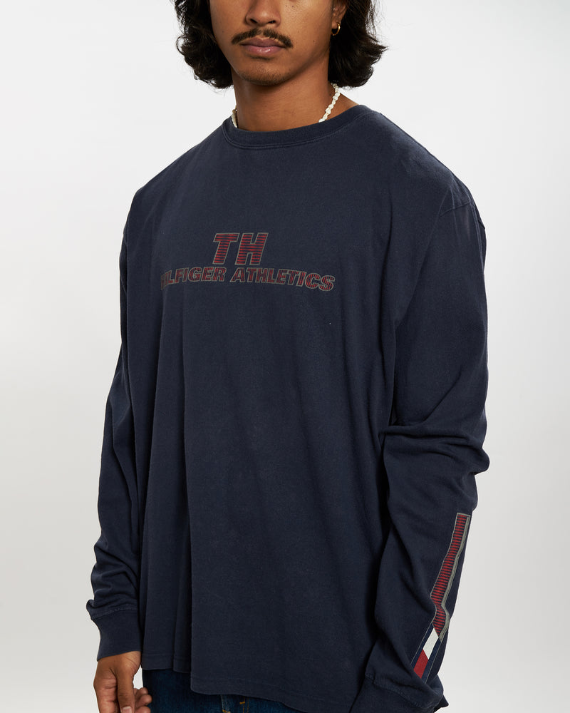 Vintage 90s Tommy Hilfiger Athletics Long Sleeve Tee <br>L , The Real Deal , newtown, sydney, australia, thrift store, opshop, preloved, secondhand, sustainable, retro, antique, 70s, 80s, 90s, 2000s, 00s, fashion, clothing, streetwear, trendy, garment, style, boutique, store, shop, archive, sale, cheap, best, top