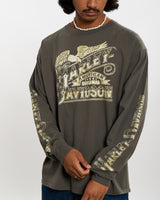Harley Davidson Long Sleeve Tee <br>L , The Real Deal , newtown, sydney, australia, thrift store, opshop, preloved, secondhand, sustainable, retro, antique, 70s, 80s, 90s, 2000s, 00s, fashion, clothing, streetwear, trendy, garment, style, boutique, store, shop, archive, sale, cheap, best, top