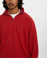 Vintage 90s Polo Ralph Lauren Quarter Zip Sweatshirt <br>XL , The Real Deal , newtown, sydney, australia, thrift store, opshop, preloved, secondhand, sustainable, retro, antique, 70s, 80s, 90s, 2000s, 00s, fashion, clothing, streetwear, trendy, garment, style, boutique, store, shop, archive, sale, cheap, best, top