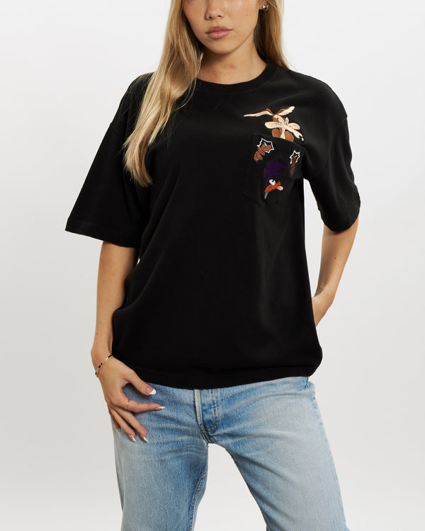 1996 Looney Tunes Embroidered Pocket Tee <br>S