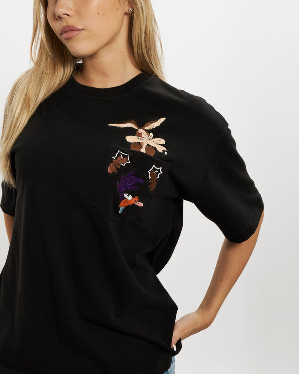 1996 Looney Tunes Embroidered Pocket Tee <br>S