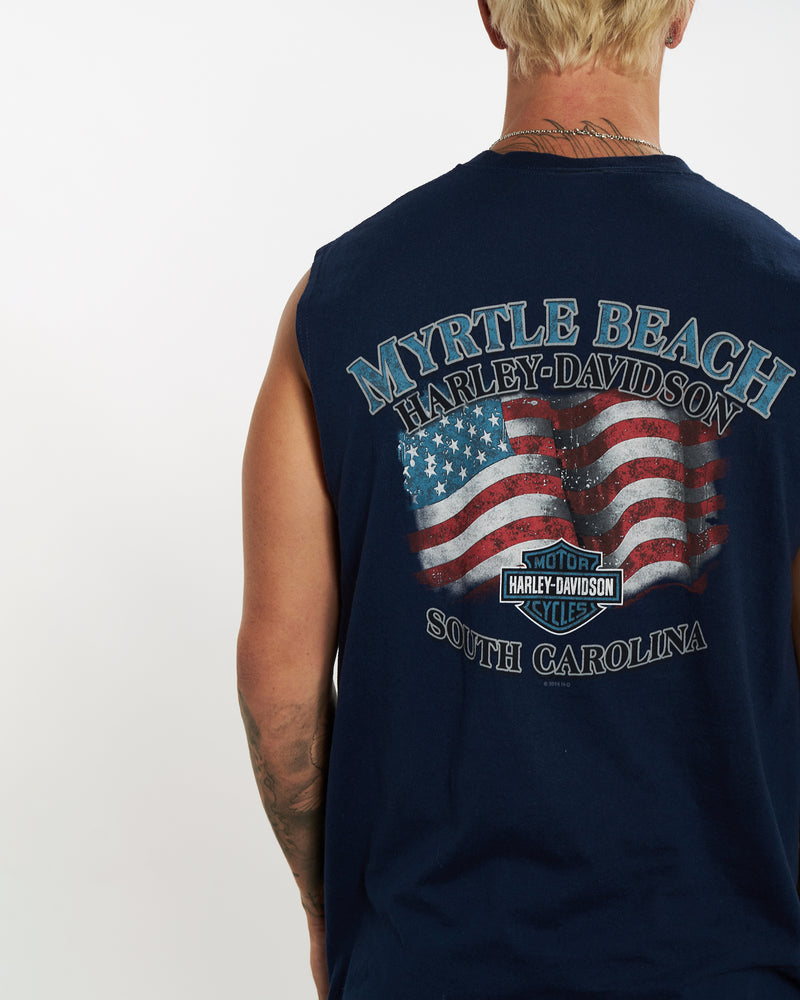 Vintage Harley Davidson Tank <br>XL , The Real Deal , newtown, sydney, australia, thrift store, opshop, preloved, secondhand, sustainable, retro, antique, 70s, 80s, 90s, 2000s, 00s, fashion, clothing, streetwear, trendy, garment, style, boutique, store, shop, archive, sale, cheap, best, top