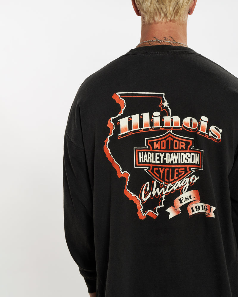 Vintage 1994 Harley Davidson Long Sleeve Tee <br>XL , The Real Deal , newtown, sydney, australia, thrift store, opshop, preloved, secondhand, sustainable, retro, antique, 70s, 80s, 90s, 2000s, 00s, fashion, clothing, streetwear, trendy, garment, style, boutique, store, shop, archive, sale, cheap, best, top