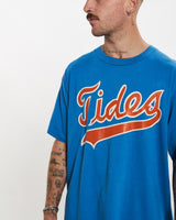 Vintage 80s MLB New York Mets 'Tides' Tee <br>L , The Real Deal , newtown, sydney, australia, thrift store, opshop, preloved, secondhand, sustainable, retro, antique, 70s, 80s, 90s, 2000s, 00s, fashion, clothing, streetwear, trendy, garment, style, boutique, store, shop, archive, sale, cheap, best, top