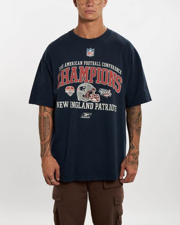 Vintage NFL New England Patriots Tee <br>XL , The Real Deal , newtown, sydney, australia, thrift store, opshop, preloved, secondhand, sustainable, retro, antique, 70s, 80s, 90s, 2000s, 00s, fashion, clothing, streetwear, trendy, garment, style, boutique, store, shop, archive, sale, cheap, best, top