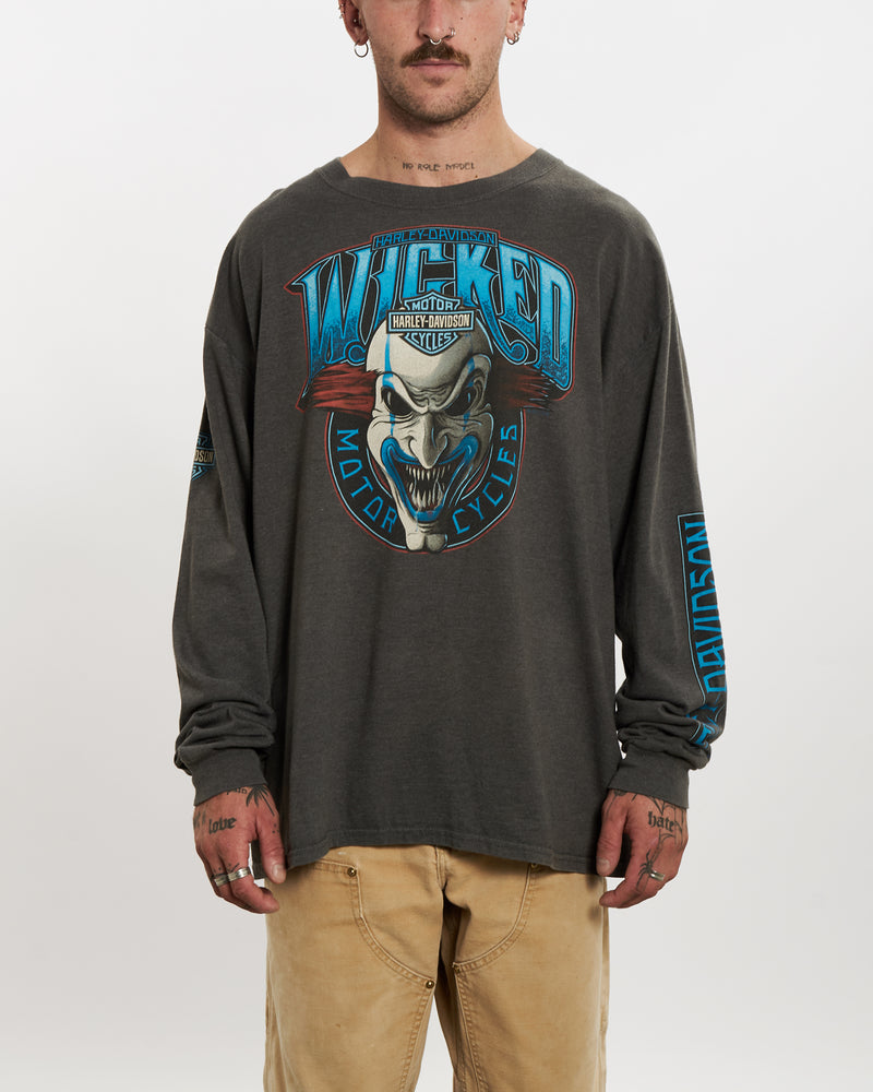 Vintage Harley Davidson Long Sleeve Tee <br>L , The Real Deal , newtown, sydney, australia, thrift store, opshop, preloved, secondhand, sustainable, retro, antique, 70s, 80s, 90s, 2000s, 00s, fashion, clothing, streetwear, trendy, garment, style, boutique, store, shop, archive, sale, cheap, best, top