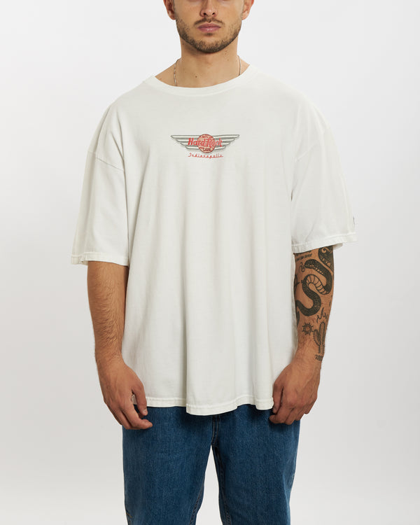 90s Hard Rock Cafe 'Indianapolis' Tee <br>L