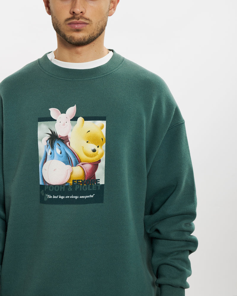 Vintage 90s Disney Winnie the Pooh Sweatshirt <br>L , The Real Deal , newtown, sydney, australia, thrift store, opshop, preloved, secondhand, sustainable, retro, antique, 70s, 80s, 90s, 2000s, 00s, fashion, clothing, streetwear, trendy, garment, style, boutique, store, shop, archive, sale, cheap, best, top