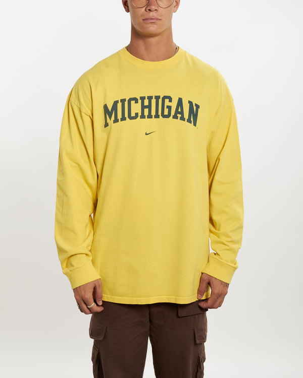 90s Nike University of Michigan Long Sleeve Tee <br>XL
